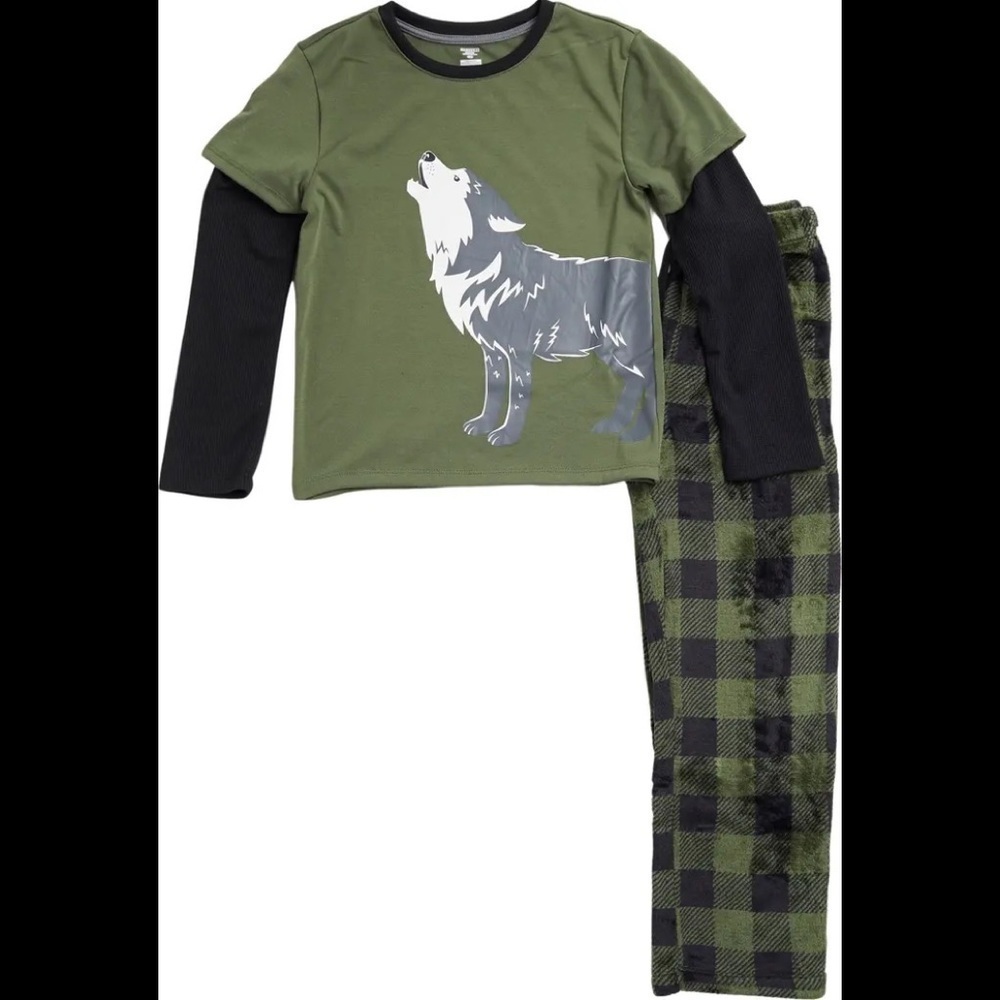 🍄HOST PICK🍄Dream Life “Wolf” Long Sleeve Sleep Set, Size 10-12, NWT